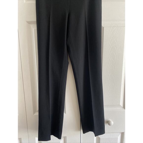 Ralph Lauren Purple Label Womens 6 Wool Blend Black Straight Leg Dress Pants Lux - Picture 3 of 6